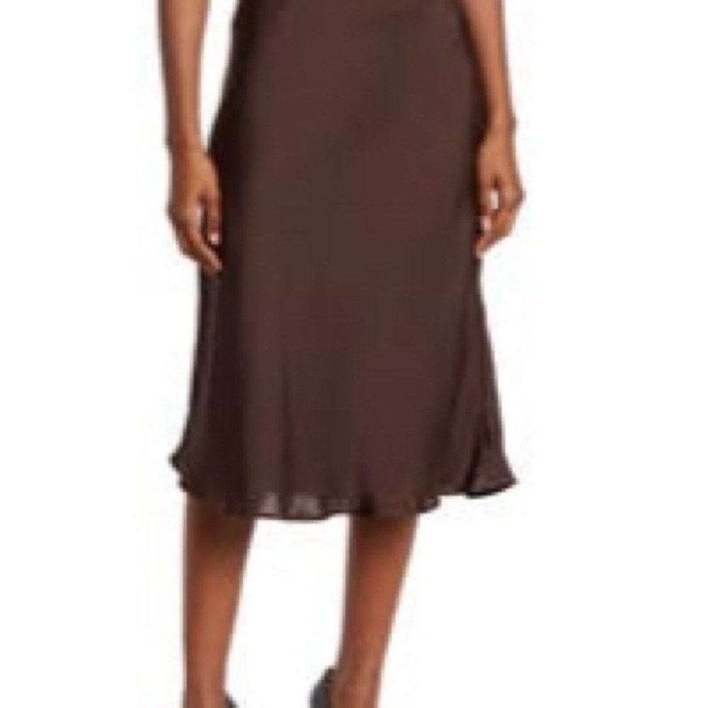 Bias cut a-line skirt